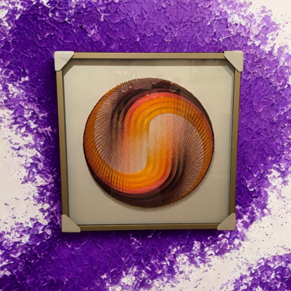 Abstract Thread Art Aluminium Frame 24"X24" Painting