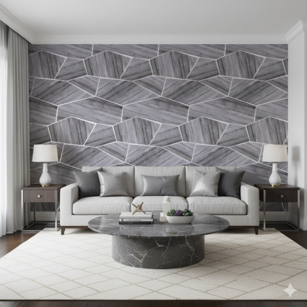 Texture Dark Grey Geometric 3d Wallpaper